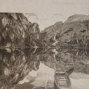 Mountain Serenity, deep laser engraving